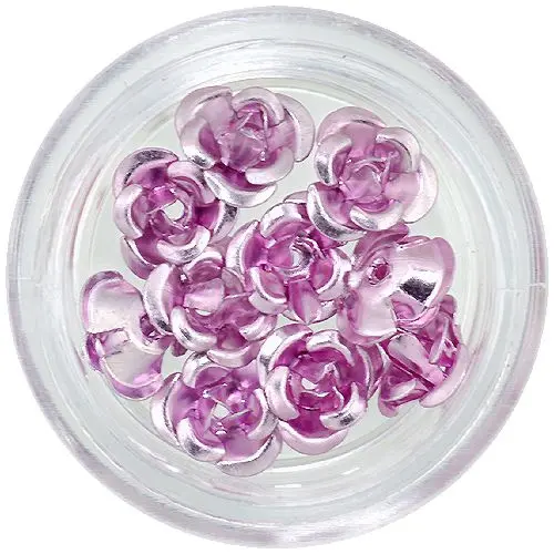 Keramična nail art dekoracija, 10 kosov - svetlo roza