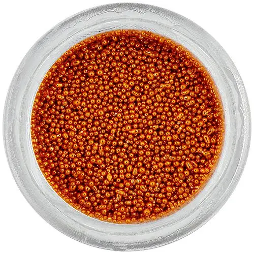 Oranžne perlice za nohte, 0,5mm