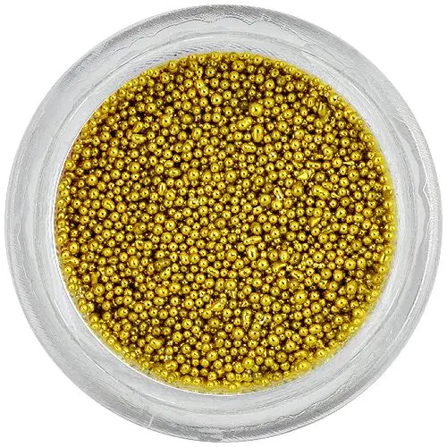 Zlato-rumene perlice za nohte, 0,5mm