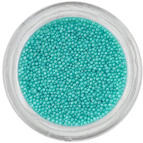 Nail art dekoracija - nebeško modre perlice 0,5mm