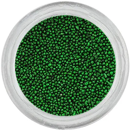 Nail art dekoracija - temno zelene perlice 0,5mm