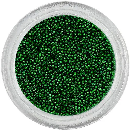 Okraski za nohte - 0,5mm perlice, zelene