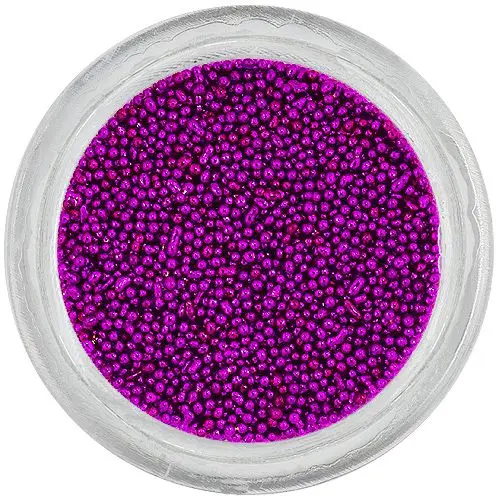 Okraski za nohte - 0,5mm perlice, temno vijolične