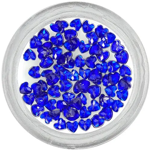 Kamenčki v obliki srčkov, kraljevsko modri