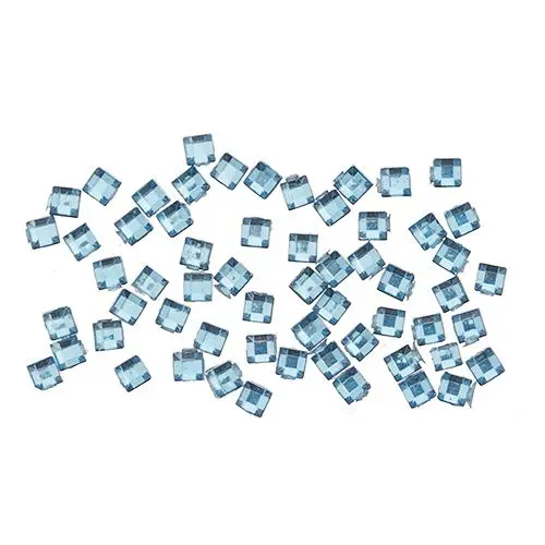 Kvadratni kamenčki - svetlo modri, 50 kos