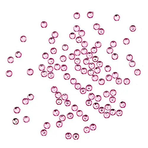 Okrogli kamenčki 1 mm - svetlo roza, 90 kos
