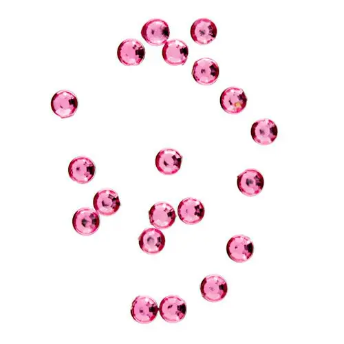 Okrogli kamenčki 1 mm - roza, 20 kos
