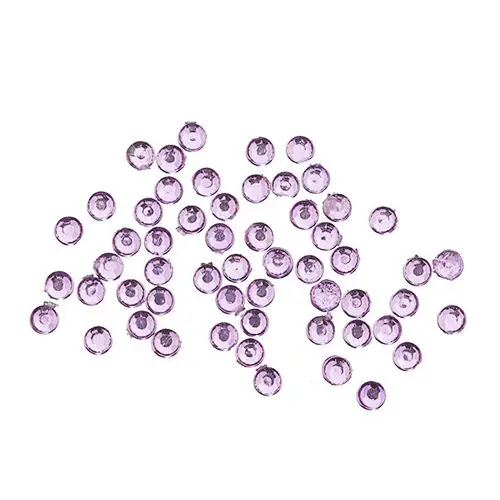 Okrogli kamenčki 2 mm - svetlo vijolični, 90 kos
