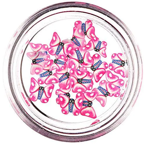 Fimo okraski - metuljčki, roza-beli