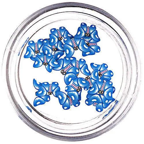 Fimo okraski - metuljčki, modro-beli