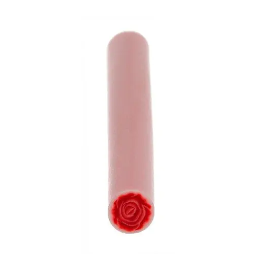 Fimo palčka - rožica v krogu, roza